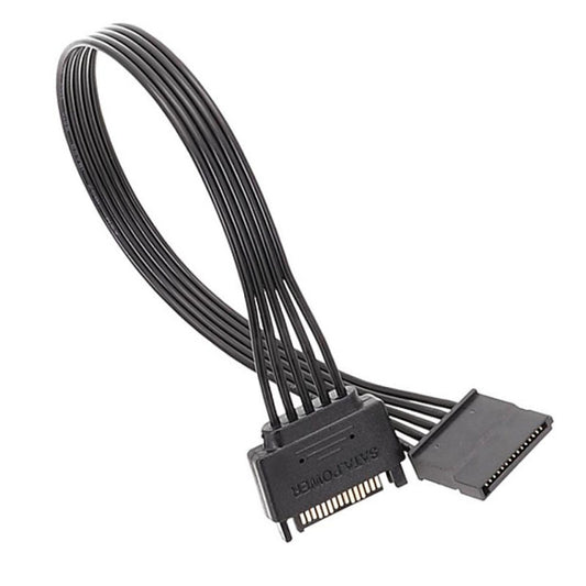 60cm Power Supply SATA 15Pin Male And Female Extension Cable Durable Hard Disk Drive Power Connection Cables by buy2fix