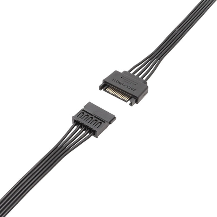 60cm Power Supply SATA 15Pin Male And Female Extension Cable Durable Hard Disk Drive Power Connection Cables by buy2fix