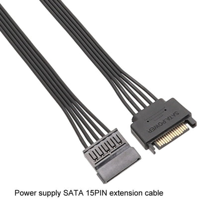 60cm Power Supply SATA 15Pin Male And Female Extension Cable Durable Hard Disk Drive Power Connection Cables by buy2fix