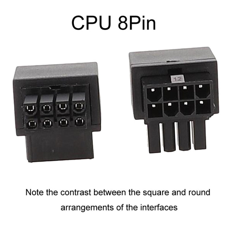 Positive Bend A Type Motherboard CPU 8Pin Power Steering Connector Interface Steering Header 90 Degree Adaptor by buy2fix