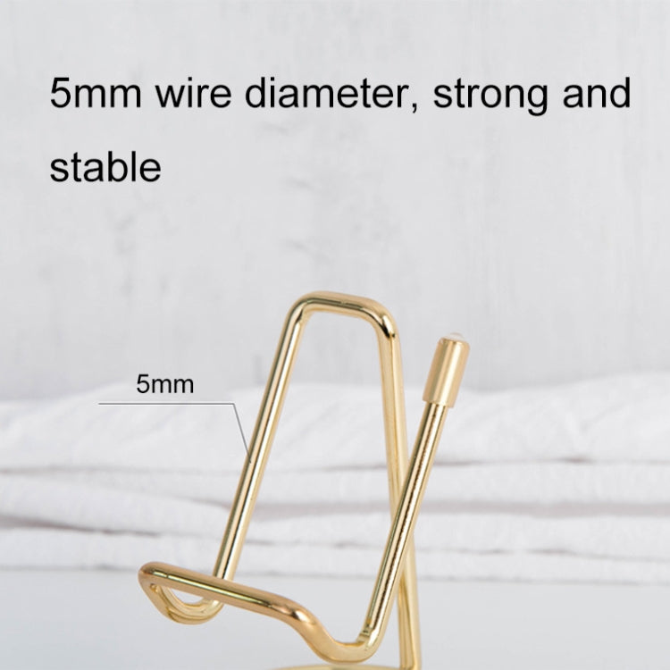 Wrought Iron Stable Desktop Tablet Phone Lazy Stand Office Business Card Holder(Rose Gold) - Desktop Holder by buy2fix | Online Shopping UK | buy2fix