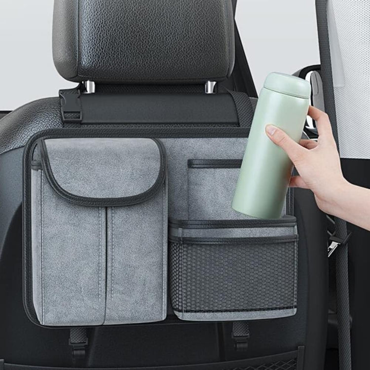 Car Seat Back Organizer Multifunctional Storage Bag Decorative Products(Gray) by buy2fix