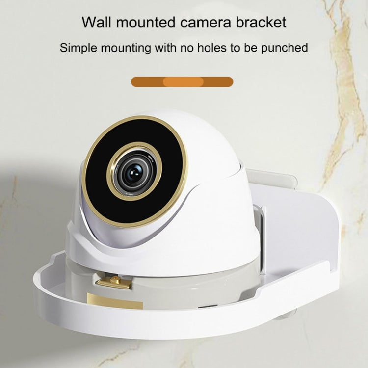 Traceless Wall Mounted Camera Bracket Home No-Punch Surveillance Rack Router Shelf(Transparent) by buy2fix