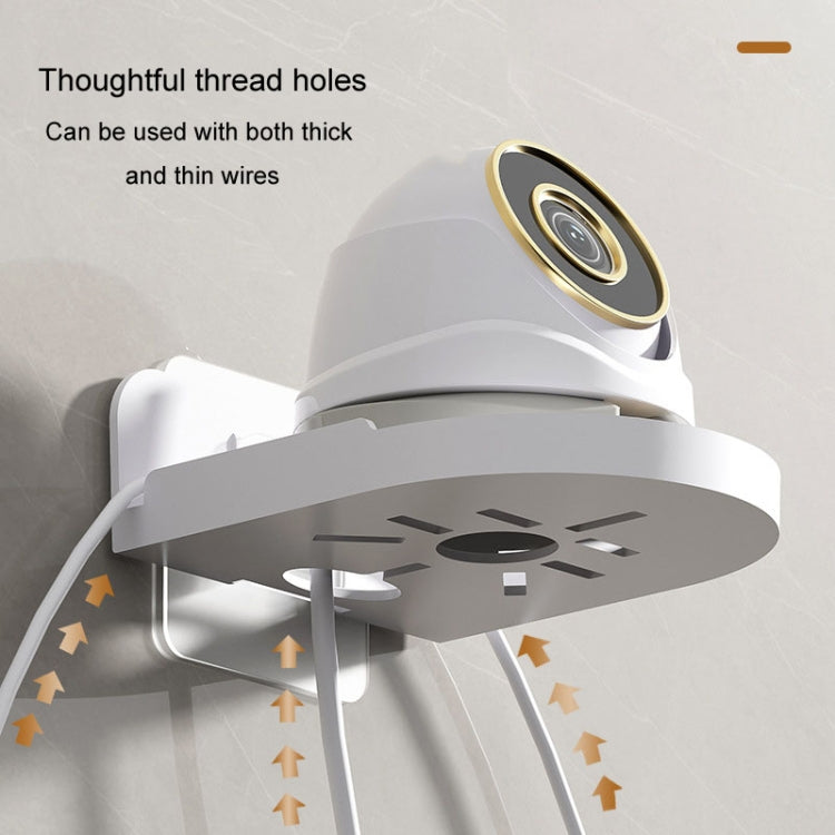 Traceless Wall Mounted Camera Bracket Home No-Punch Surveillance Rack Router Shelf(Transparent) by buy2fix
