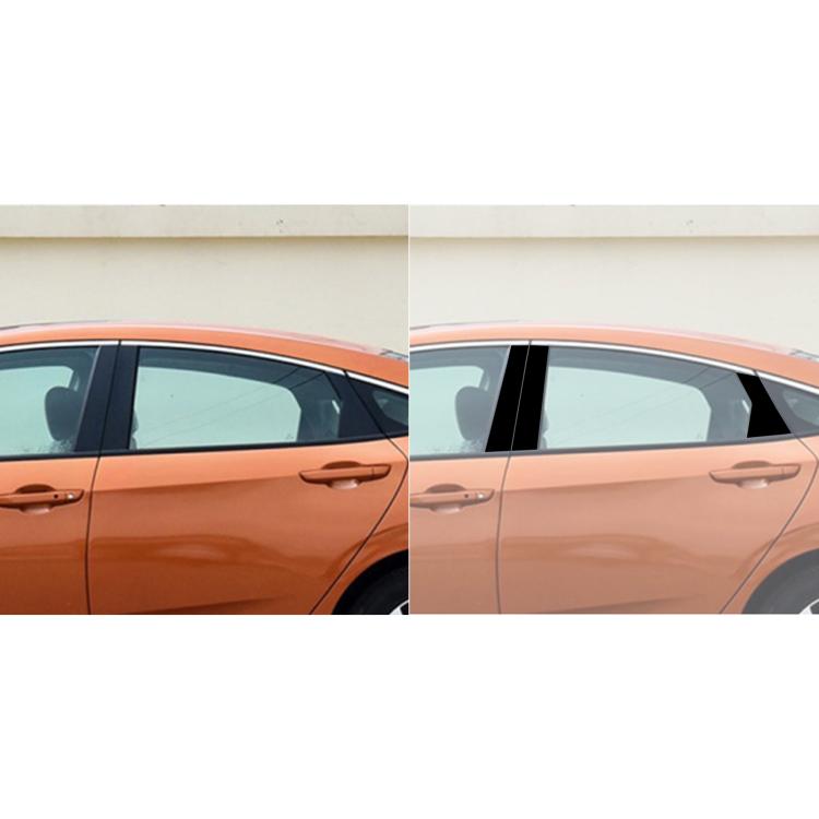 For 2016-2019 Honda Civic 6pcs /Set Universal B-Pillar Decorative Sticker For Left And Right Drive(Black) - Car Interior Mouldings by buy2fix | Online Shopping UK | buy2fix
