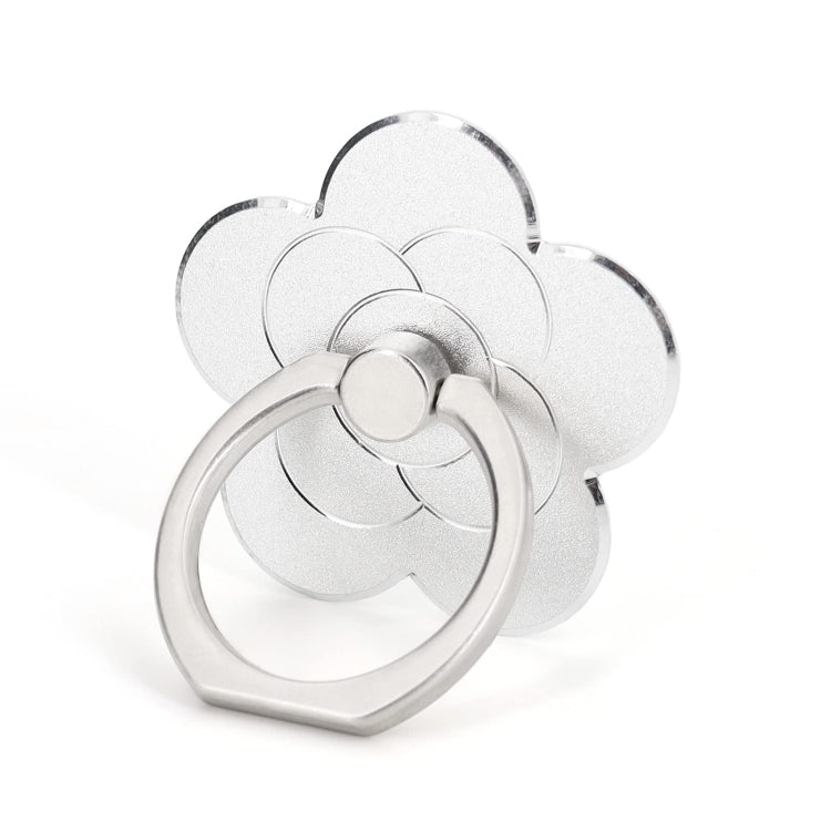 Metal Cell Phone Finger Ring Holder Rotatable Desktop Phone Stand, Color: 5 Leaf Flower Oxidation Silver - Ring Holder by buy2fix | Online Shopping UK | buy2fix