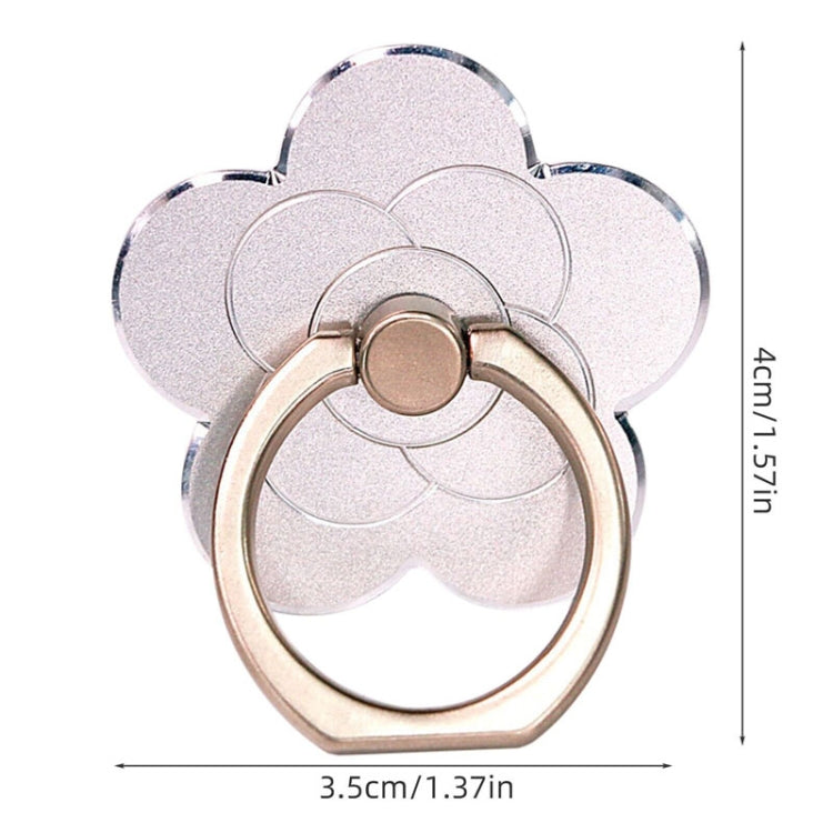 Metal Cell Phone Finger Ring Holder Rotatable Desktop Phone Stand, Color: 5 Leaf Flower Oxidation Rose Golden - Ring Holder by buy2fix | Online Shopping UK | buy2fix