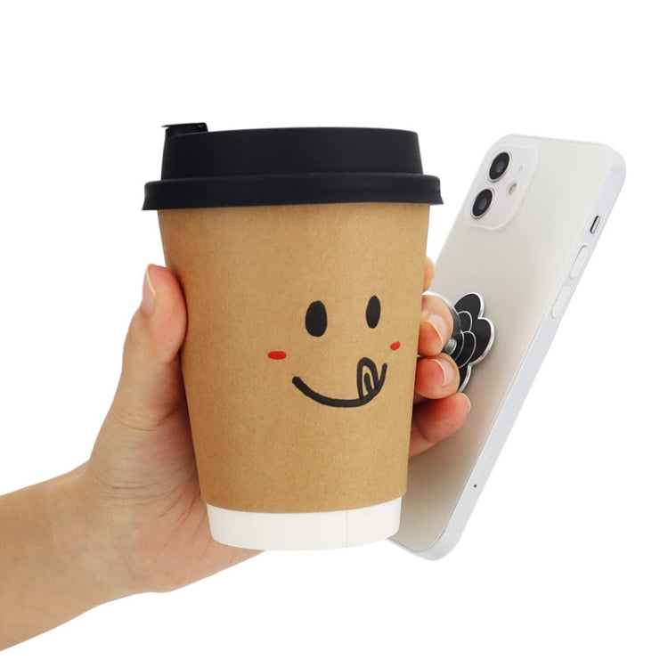 Metal Cell Phone Finger Ring Holder Rotatable Desktop Phone Stand, Color: 4 Leaf Grass Oxidation Rose Golden - Ring Holder by buy2fix | Online Shopping UK | buy2fix