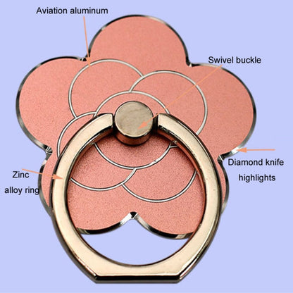 Metal Cell Phone Finger Ring Holder Rotatable Desktop Phone Stand, Color: 5 Leaf Flower Oxidation Rose Golden - Ring Holder by buy2fix | Online Shopping UK | buy2fix