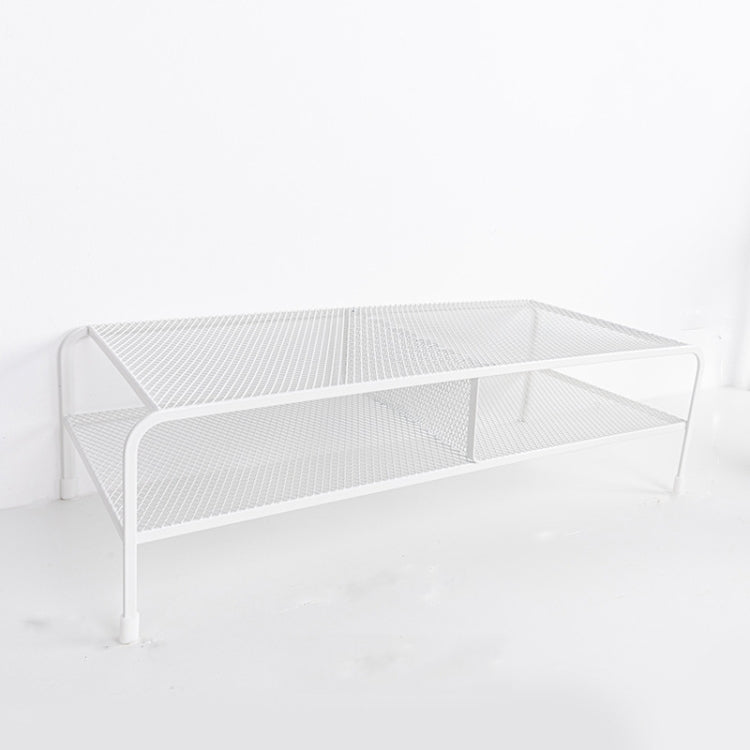 Computer Monitor Elevated Bracket Desk Wrought Iron Rack Organizer, Spec: Double Layer Split by buy2fix