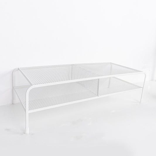 Computer Monitor Elevated Bracket Desk Wrought Iron Rack Organizer, Spec: Double Layer Split by buy2fix