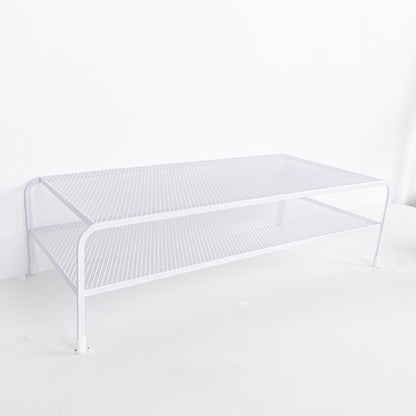 Computer Monitor Elevated Bracket Desk Wrought Iron Rack Organizer, Spec: Deepen Dual Layer by buy2fix