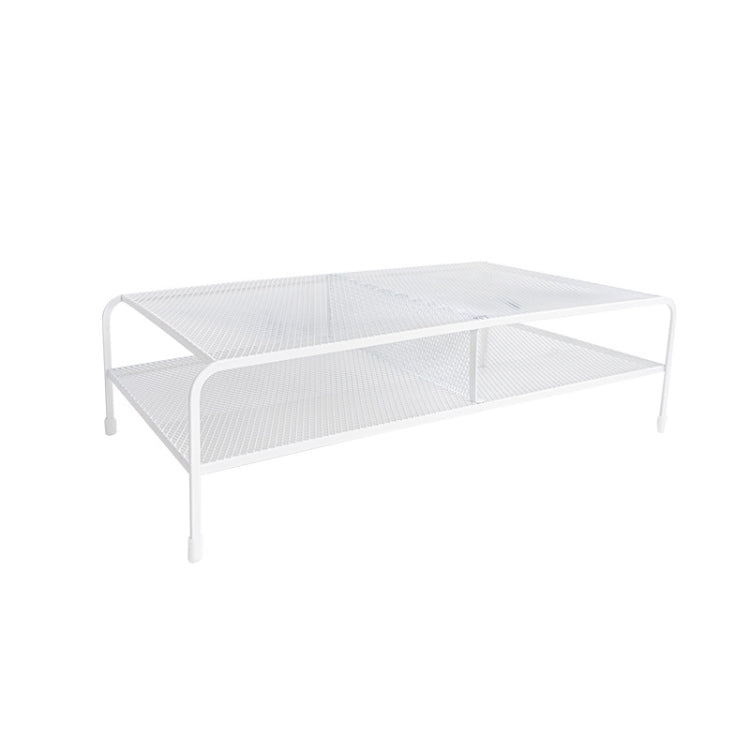 Computer Monitor Elevated Bracket Desk Wrought Iron Rack Organizer, Spec: Deepen Dual Layer Split by buy2fix