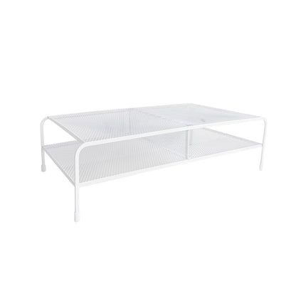 Computer Monitor Elevated Bracket Desk Wrought Iron Rack Organizer, Spec: Double Layer Split by buy2fix