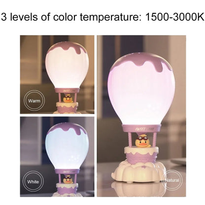 Cartoon Balloon Shape USB Charging Eye Protection LED Night Light Bedroom Reading Table Lamp, Color: Pink by buy2fix