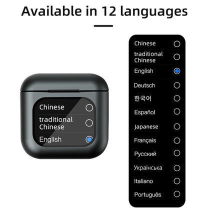 Digital Display Touch Screen TWS Wireless Bluetooth 5.3 Smart Earphones With MP3 Function(White) by buy2fix