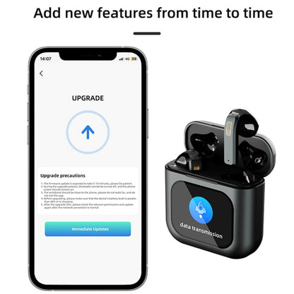 Digital Display Touch Screen TWS Wireless Bluetooth 5.3 Smart Earphones With MP3 Function(White) by buy2fix