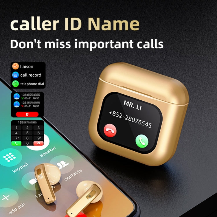 Digital Display Touch Screen TWS Wireless Bluetooth 5.3 Smart Earphones With MP3 Function(White) by buy2fix