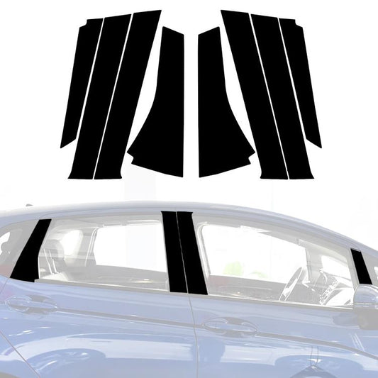 For 2014-2018 Honda Fit 8pcs /Set Universal B-Pillar Decoration Stickers For Left And Right Driving(Black) - Car Interior Mouldings by buy2fix | Online Shopping UK | buy2fix