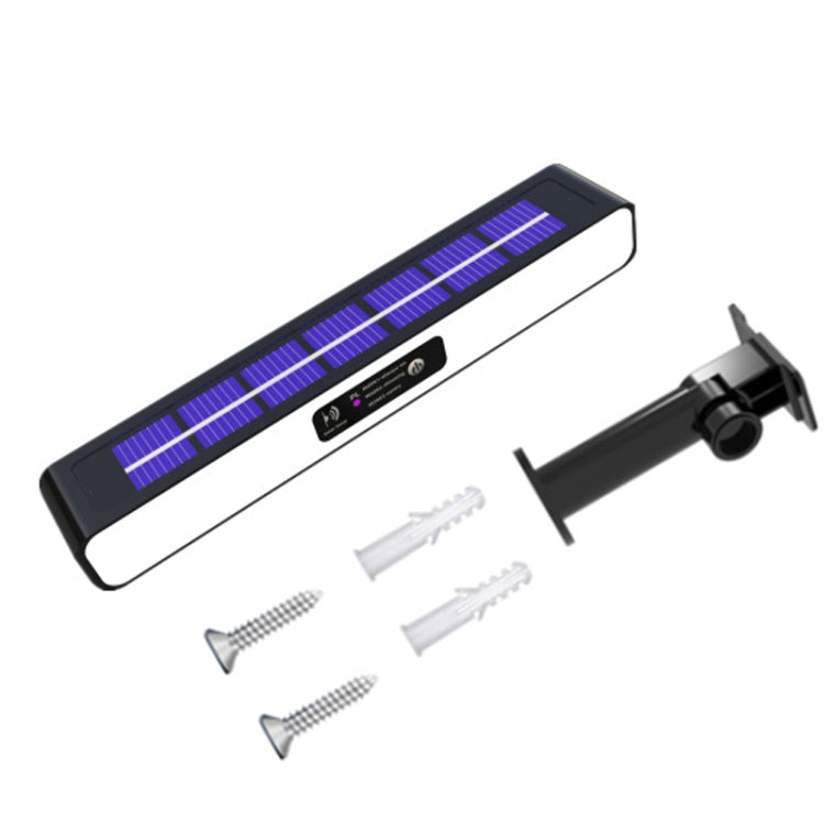 Solar Burst Red Blue Roadblock Lamp Construction Signal Lights Garden Decoration Courtyard Wall Lamp, Color: Black Shell White Light by buy2fix