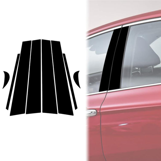 For 2018-2020 Toyota Camry 8pcs /Set Universal B-Pillar Decorative Sticker For Left And Right Drive(Black) - Car Interior Mouldings by buy2fix | Online Shopping UK | buy2fix