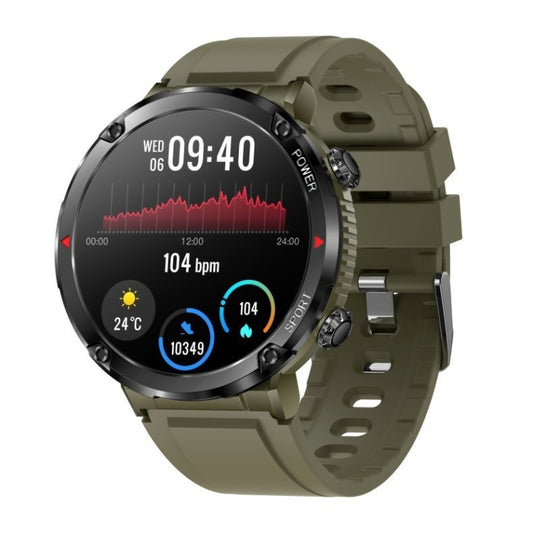 T30 1.6-inch Outdoor Sports Waterproof Smart Music Bluetooth Call Watch, Color: Dark Green by buy2fix