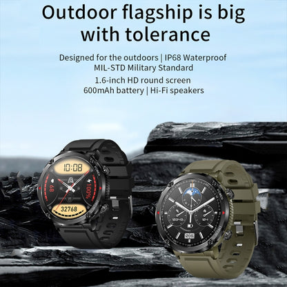 T30 1.6-inch Outdoor Sports Waterproof Smart Music Bluetooth Call Watch, Color: Dark Green by buy2fix