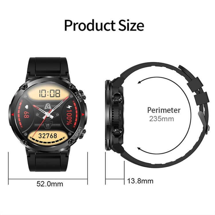 T30 1.6-inch Outdoor Sports Waterproof Smart Music Bluetooth Call Watch, Color: Dark Green by buy2fix