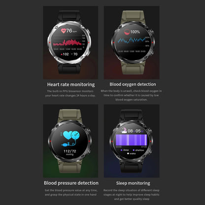 T30 1.6-inch Outdoor Sports Waterproof Smart Music Bluetooth Call Watch, Color: Black by buy2fix