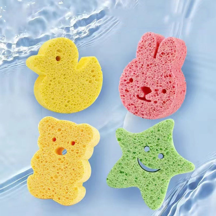 Baby Bathing Wood Pulp Sponge Cute Cartoon Soft Bath Sponge Bath Scrubber, Model: Bear - Bath Brushes & Sponges by buy2fix | Online Shopping UK | buy2fix