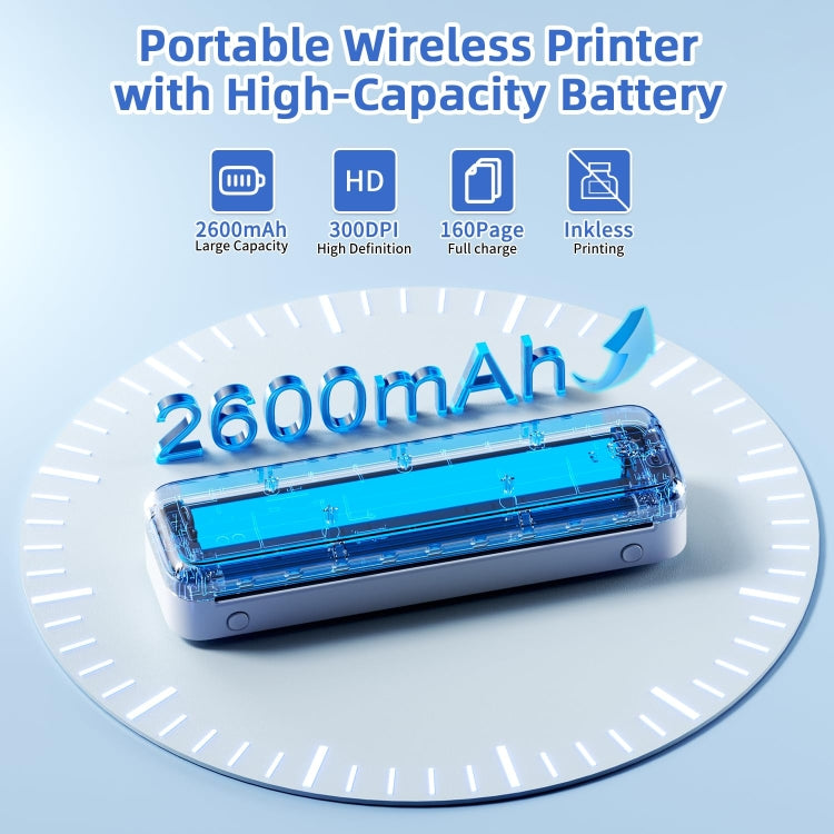 Phomemo M834 Wireless Bluetooth Thermal Printer Support Multi-Size Thermal Paper - Receipt Printers by Phomemo | Online Shopping UK | buy2fix