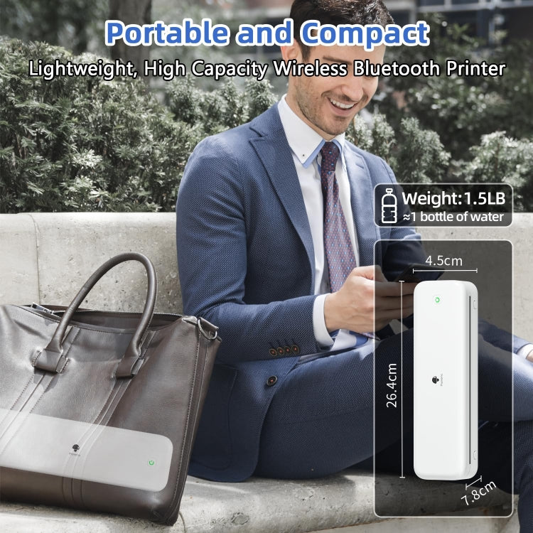 Phomemo M834 Wireless Bluetooth Thermal Printer Support Multi-Size Thermal Paper - Receipt Printers by Phomemo | Online Shopping UK | buy2fix