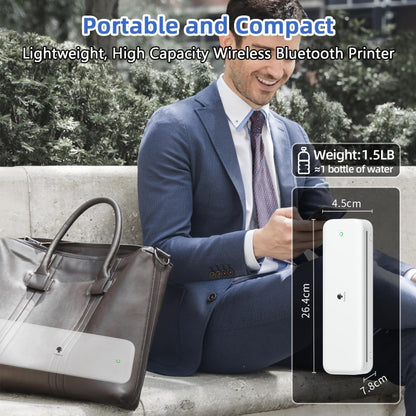 Phomemo M834 Wireless Bluetooth Thermal Printer Support Multi-Size Thermal Paper - Receipt Printers by Phomemo | Online Shopping UK | buy2fix