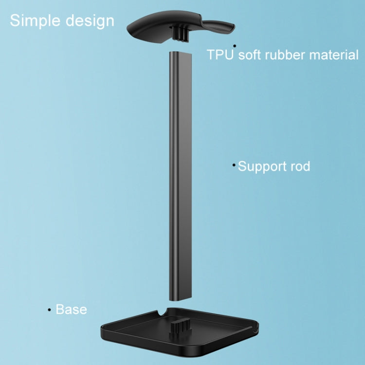 Desktop Headphone Holder Cell Phone Tablet Stand(Black) by buy2fix