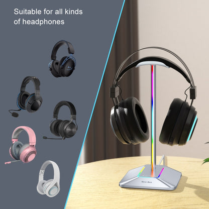 New Bee Dual Output Colorful Headset Display Rack HUB Expansion Headphone Holder, Color: Z9 Without Extended Interface Silver by buy2fix