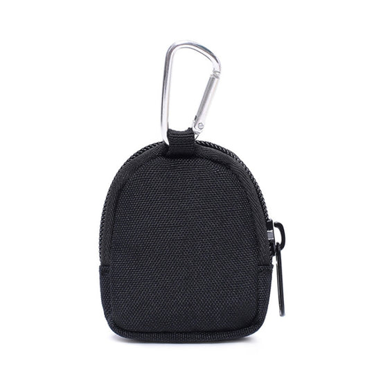Outdoor Sports Portable Pet Snack Bag Round Type Wear-Resistant Small Money Bag(Black)