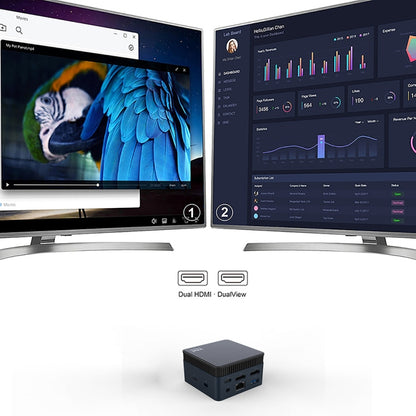 N100/DDR5 12th AlderLake-N100 Dual 4K60Hz Office And Home Mini PC, Spec: 12G+0 /UK Plug by buy2fix