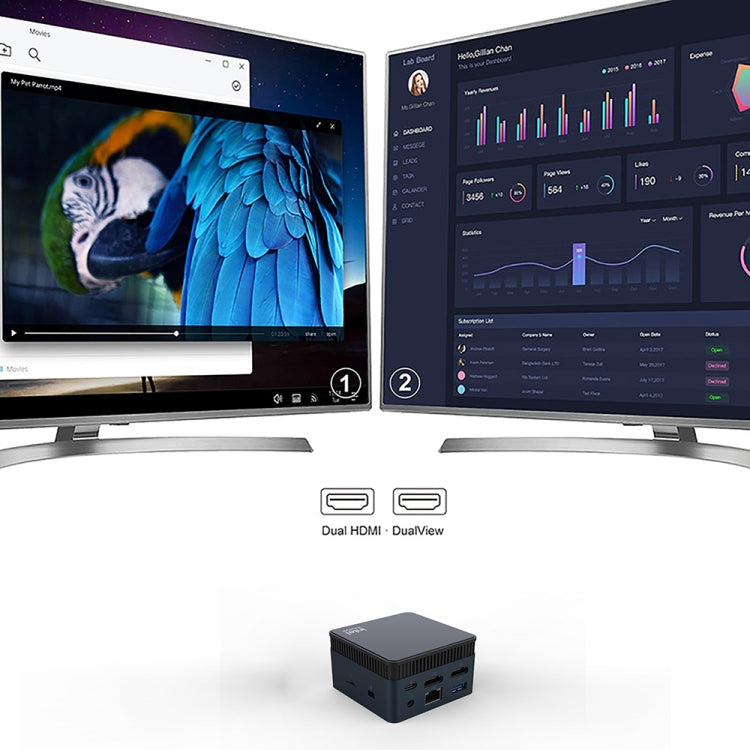 N100/DDR5 12th AlderLake-N100 Dual 4K60Hz Office And Home Mini PC, Spec: 12G+1TB /UK Plug by buy2fix