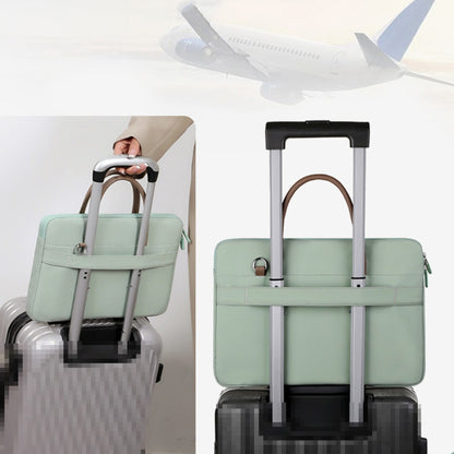 15 -16.1 Inch Oxford Cloth Laptop Bag Crossbody Carrying Case Briefcase(Gray) by buy2fix