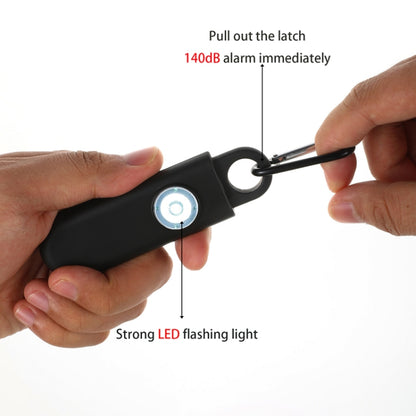 Women Personal Anti-pervert Alarm Outdoor LED Flashing Light Alarm(Black) by buy2fix