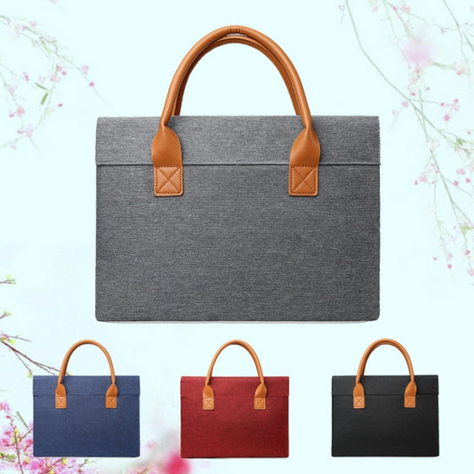 15.6 Inch Oxford Cloth Lightweight Portable Laptop Bag With PU Handle(Blue) by buy2fix