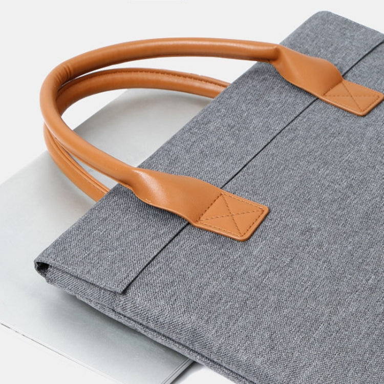 13.3 Inch Oxford Cloth Lightweight Portable Laptop Bag With PU Handle(Black) by buy2fix