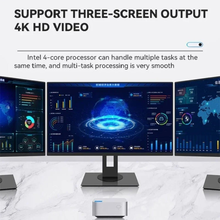 T8Plus Alder Lake-N100 4K Dual Band WIFI Bluetooth Office Game Portable Mini PC, Spec: 16G 1TB EU Plug by buy2fix