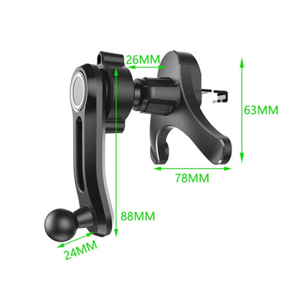 Car Air-conditioning Vent Y-shaped Base Mobile Phone Holder, Color: Ninth Generation Black by buy2fix