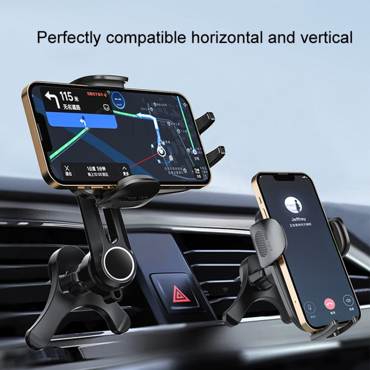 Car Air-conditioning Vent Y-shaped Base Mobile Phone Holder, Color: Ninth Generation Black by buy2fix