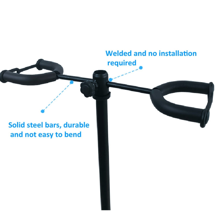 Adjustable Double Guitar Stand Holds Two Electric Or Acoustic Guitars - String Instrument Accessories by buy2fix | Online Shopping UK | buy2fix