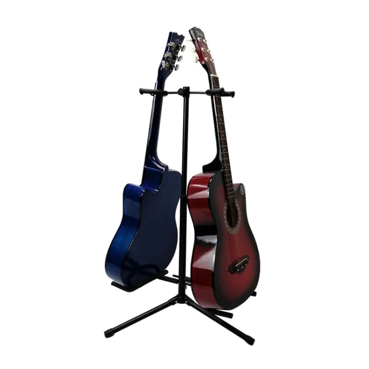 Adjustable Double Guitar Stand Holds Two Electric Or Acoustic Guitars - String Instrument Accessories by buy2fix | Online Shopping UK | buy2fix
