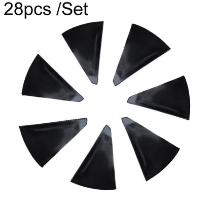 28pcs /Set For Tesla Model 3 Tire Sticker Modification Protective Film, Style: Bright Black - Decorative Sticker by buy2fix | Online Shopping UK | buy2fix