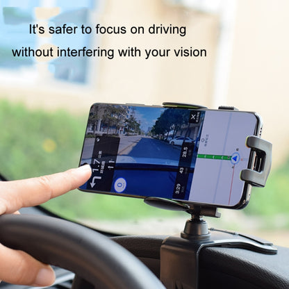 Car Dashboard Chuck Navigation Bracket Parking Number Plate(Black) by buy2fix