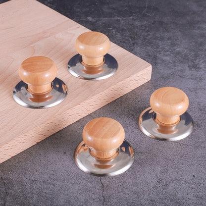 4pcs Household Cap Carrying Handle Kitchen Single Hole Pot Buttons Top Beads Pot Lid Accessories, Model: Solid Wood - Cooktop Parts by buy2fix | Online Shopping UK | buy2fix